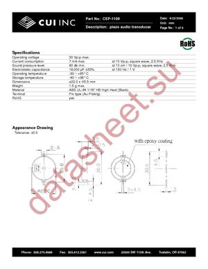 CEP-1109 datasheet  